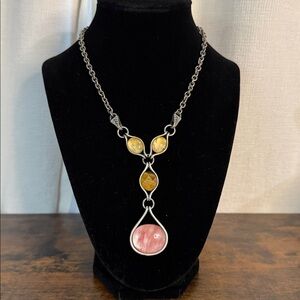 Lia Sophia retired Silver tone Moroccan Necklace